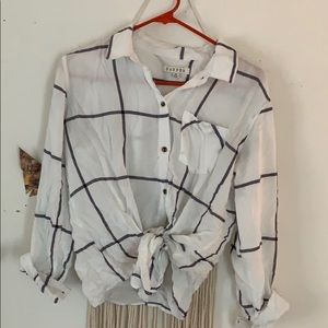 Button up cropped shirt